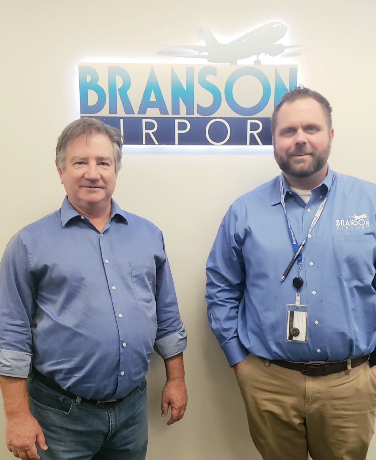 The new leadership team at Branson Airport comprises, from left, Stan Field as executive director and Jesse Fosnaugh as deputy director.
